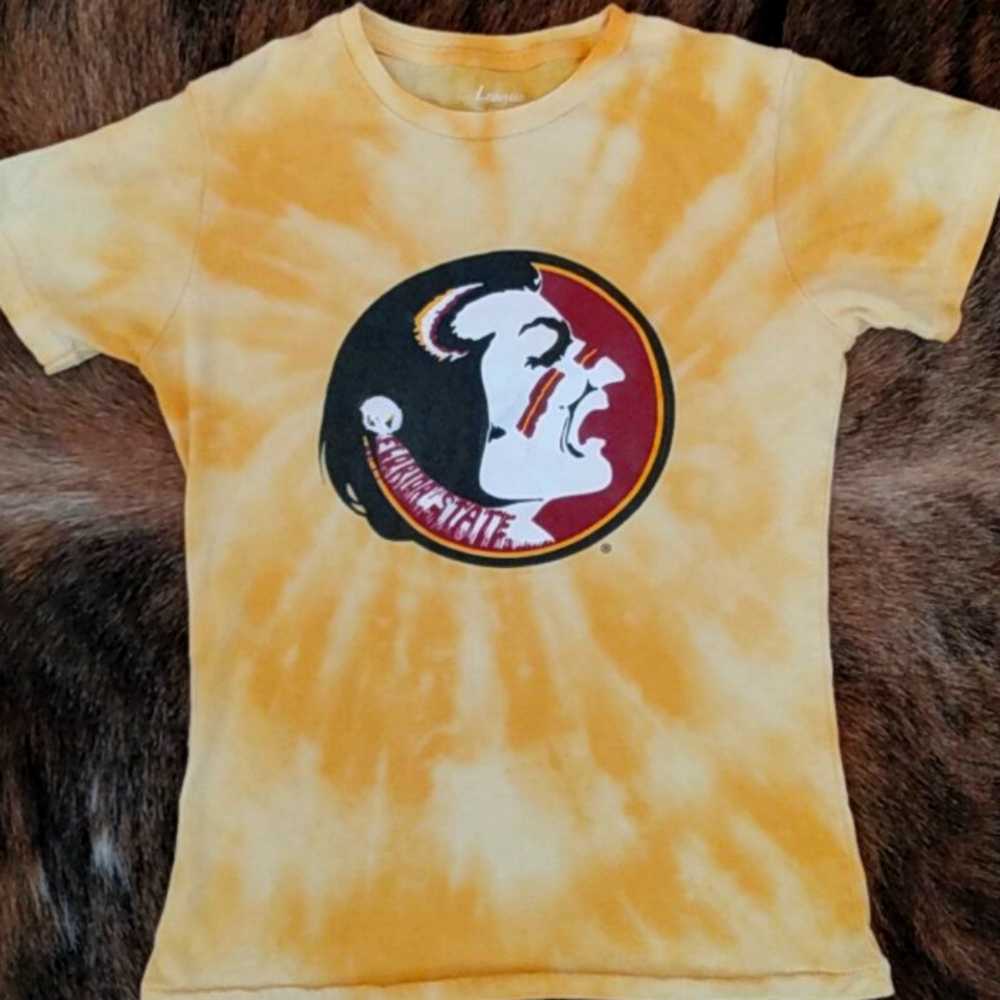 EUC VTG Women's Bleach Dye Florida State T-Shirt
